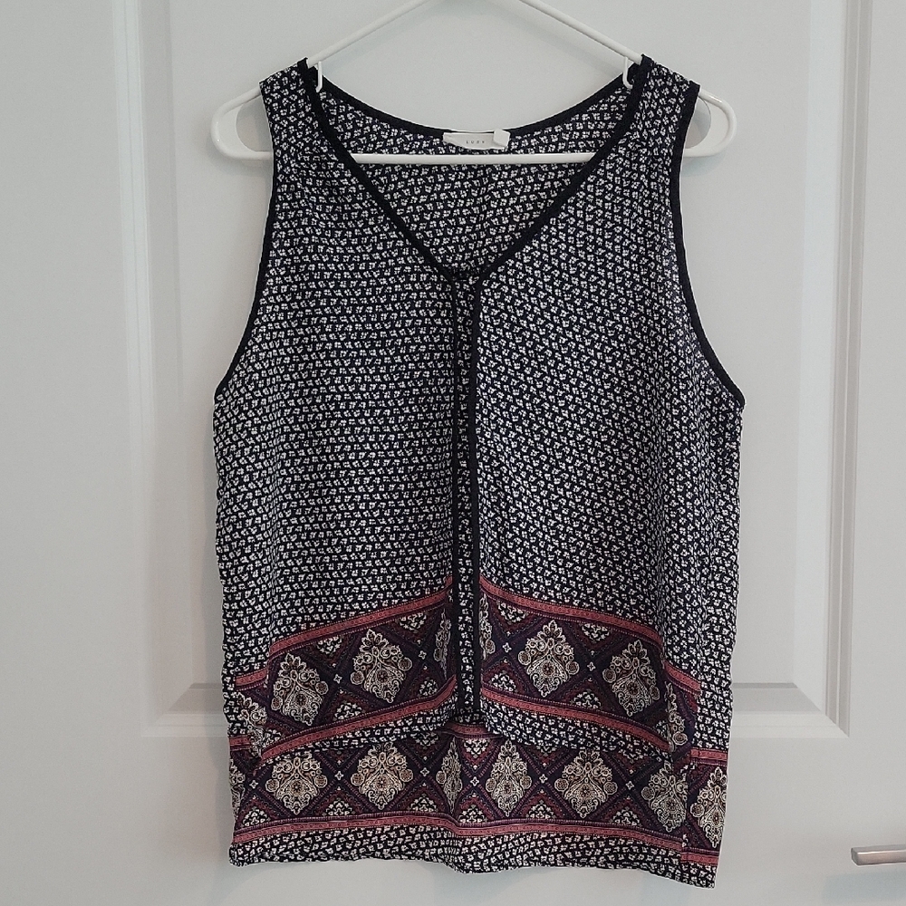 Lush Boho Hi-Lo Women's Sleeveless Top Size Medium